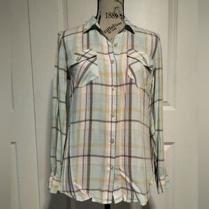 Jessica Simpson Plaid Button-Up Shirt